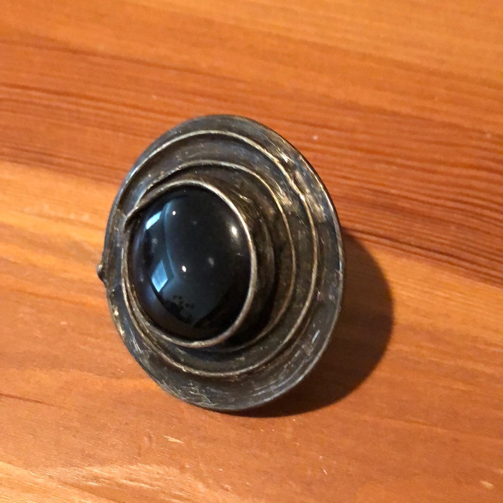 Silver And Black Statement Ring! - image 1